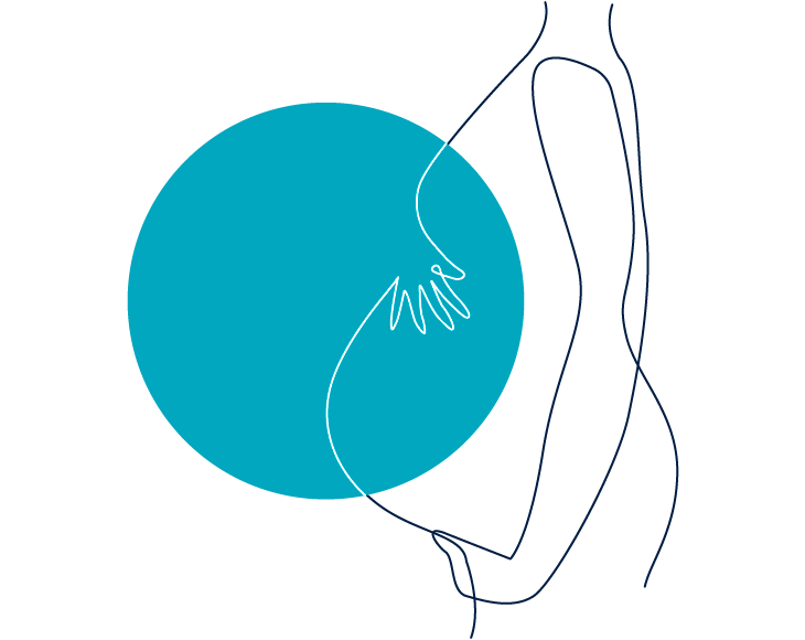 illustration of a pregnant person holding their belly