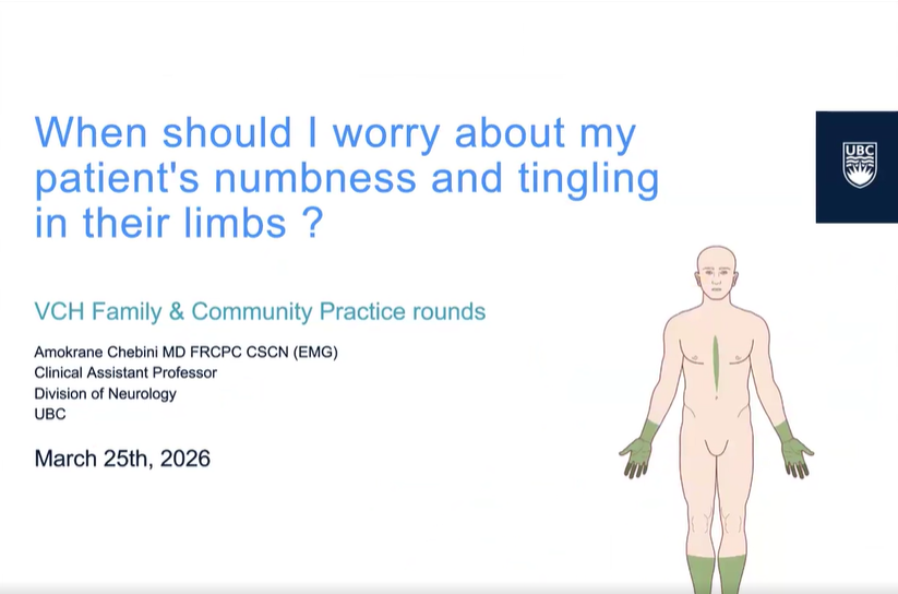 When should I worry about my patient's numbness and tingling in their limbs