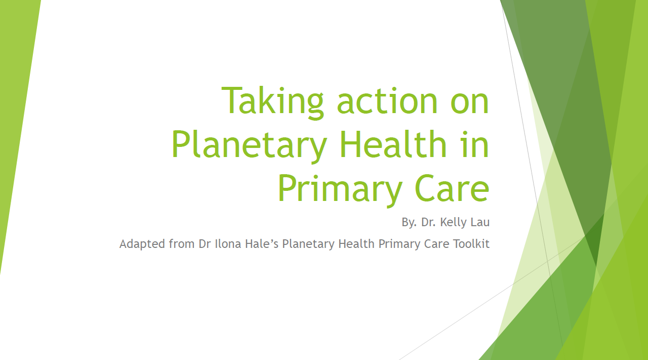 Taking Action on Planetary Health in Primary Care