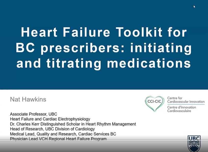 Heart Failure Toolkit for BC prescribers