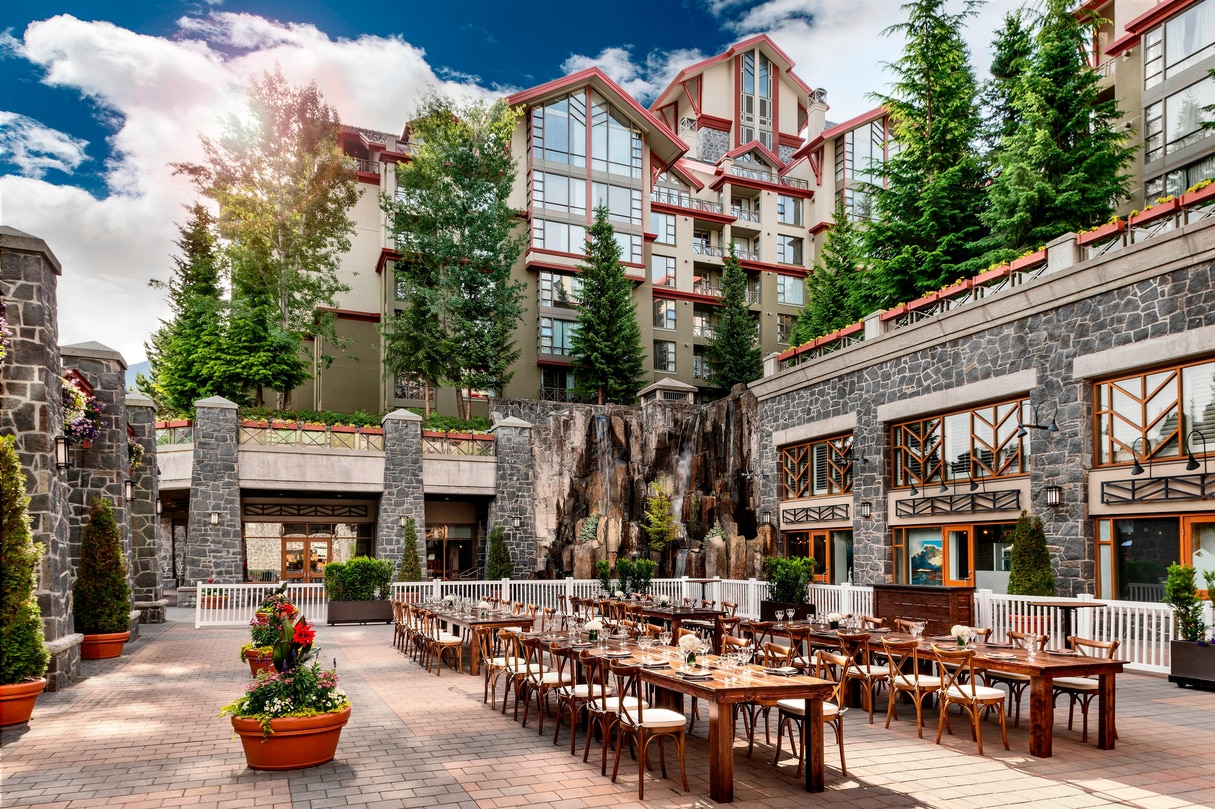 Plaza view of the Westin Whistler Resort & Spa