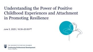 Image with the webinar title and a line drawing of a child