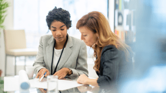 Health professional in consultation with patient