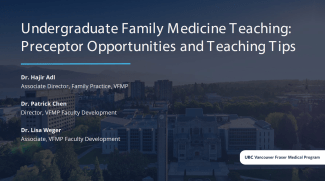 Preceptor Opportunities and Teaching Tips