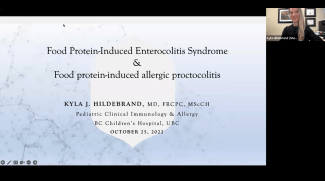 Oct 25, 2022: Food-Protein induced enterocolitis syndrome (FPIES) and Cow’s Milk Protein Allergy (CMPA) by Dr. Kyla Hildebrand
