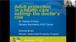 Adult protection in a health care setting – the doctor’s role by Amanda Brown and Dr. Heather D'Oyley