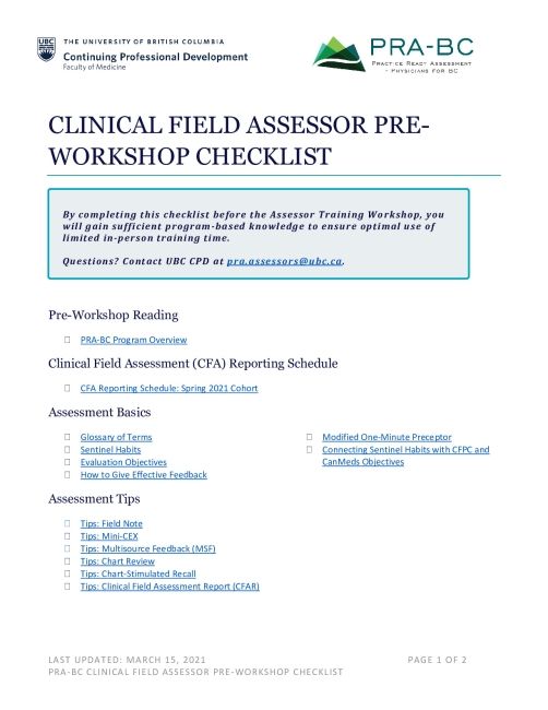 Assessor Pre-Workshop Checklist - Spring 2021.pdf